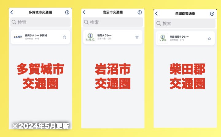 宮城県のGOのタクシー提携会社